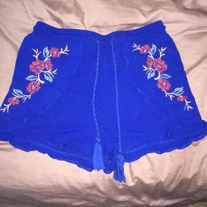 Blue Xhilaration flowy blue shorts